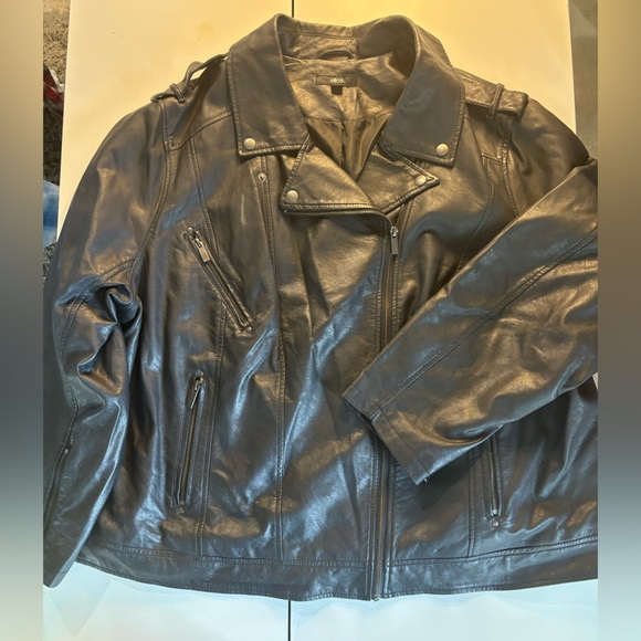 Ellos, sz 30. Black Vegan‎ women’s Leather Jacket. - Picture 1 of 10